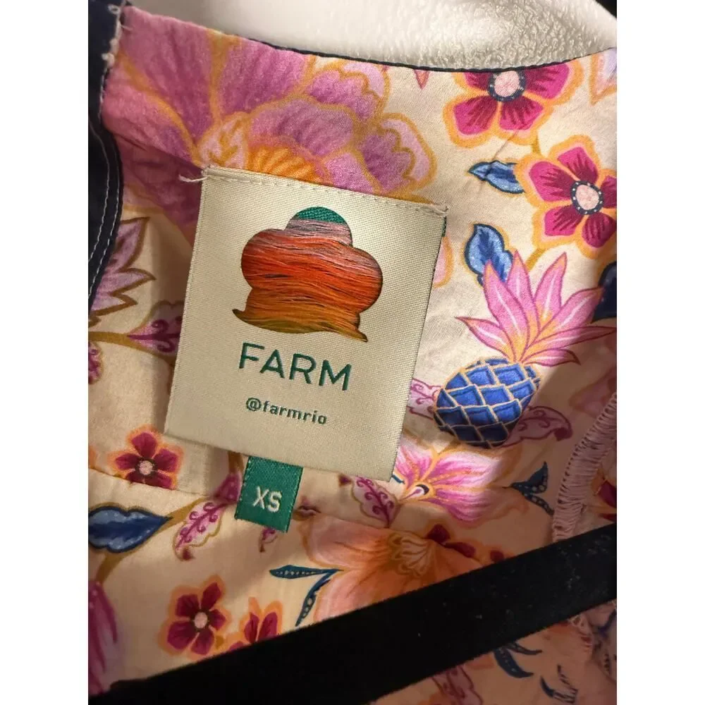 Farm Rio Superbloom Tapestry Blouse Top Sz. XS